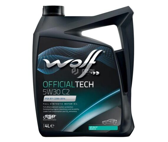 Масло моторное WOLF OFFICIALTECH 5W30 C2 4L